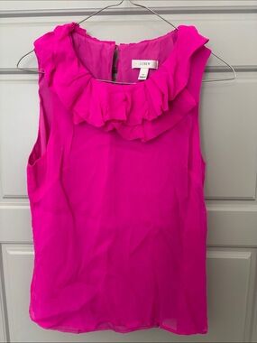 J. CREW Sleeveless Ruffle-Neck Camisole